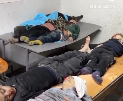 Tujuh jenazah anak-anak yang merupakan bagian dari satu keluarga tewas akibat serang udara Israel. (X/@Radioanchor)